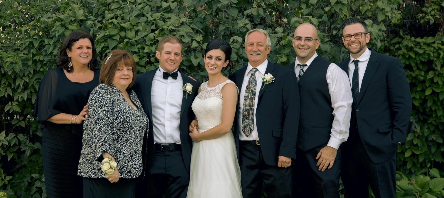 The Martin family gathered in force for my little sister's wedding