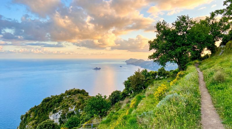 Dawn on the Path of the Gods (Sentiero degli Dei) along Italy's Amalfi Coast