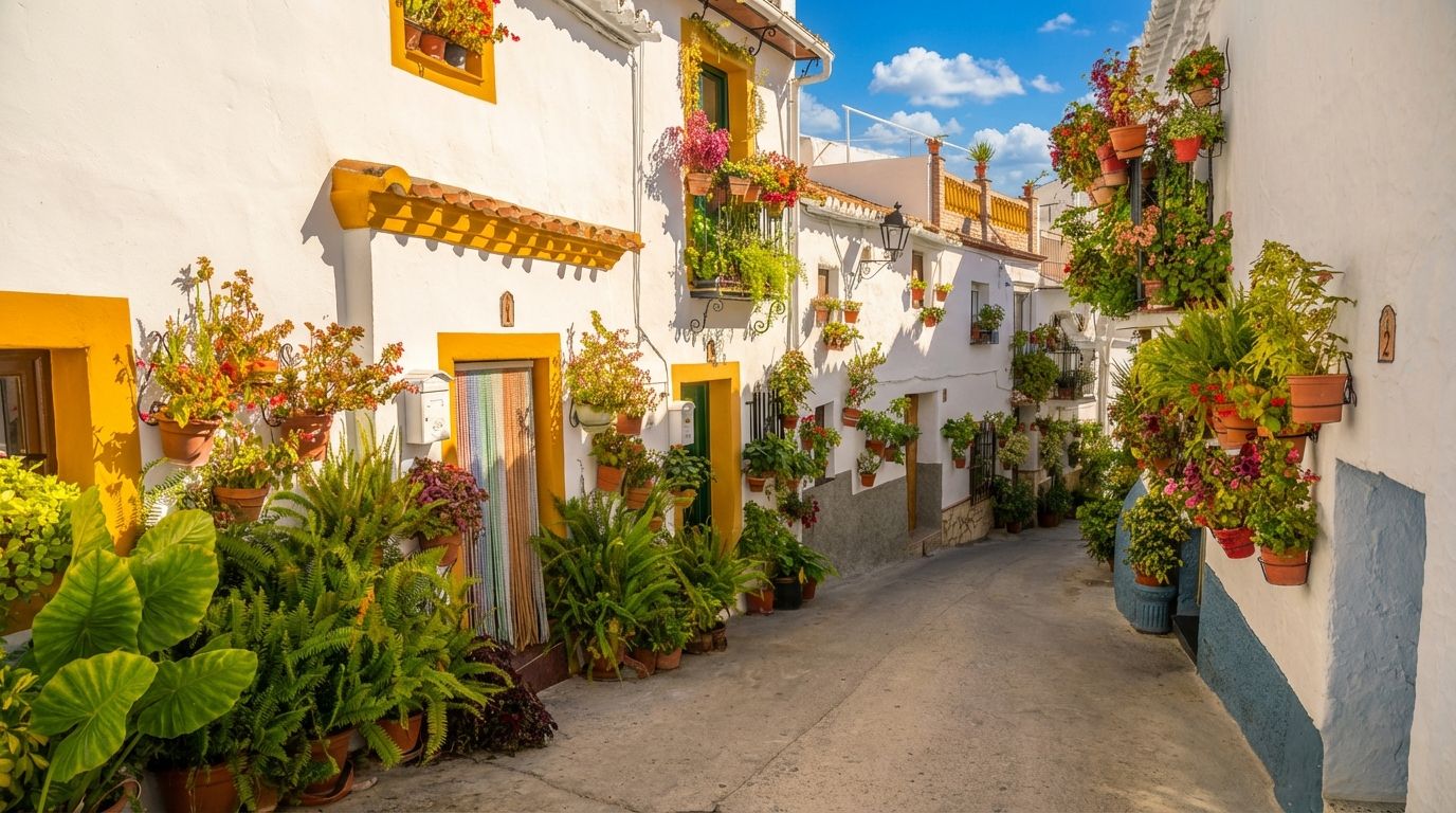 רחוב טיפוסי בקניאס דה אסייטונו (Canillas de Aceituno) בטרק GR242