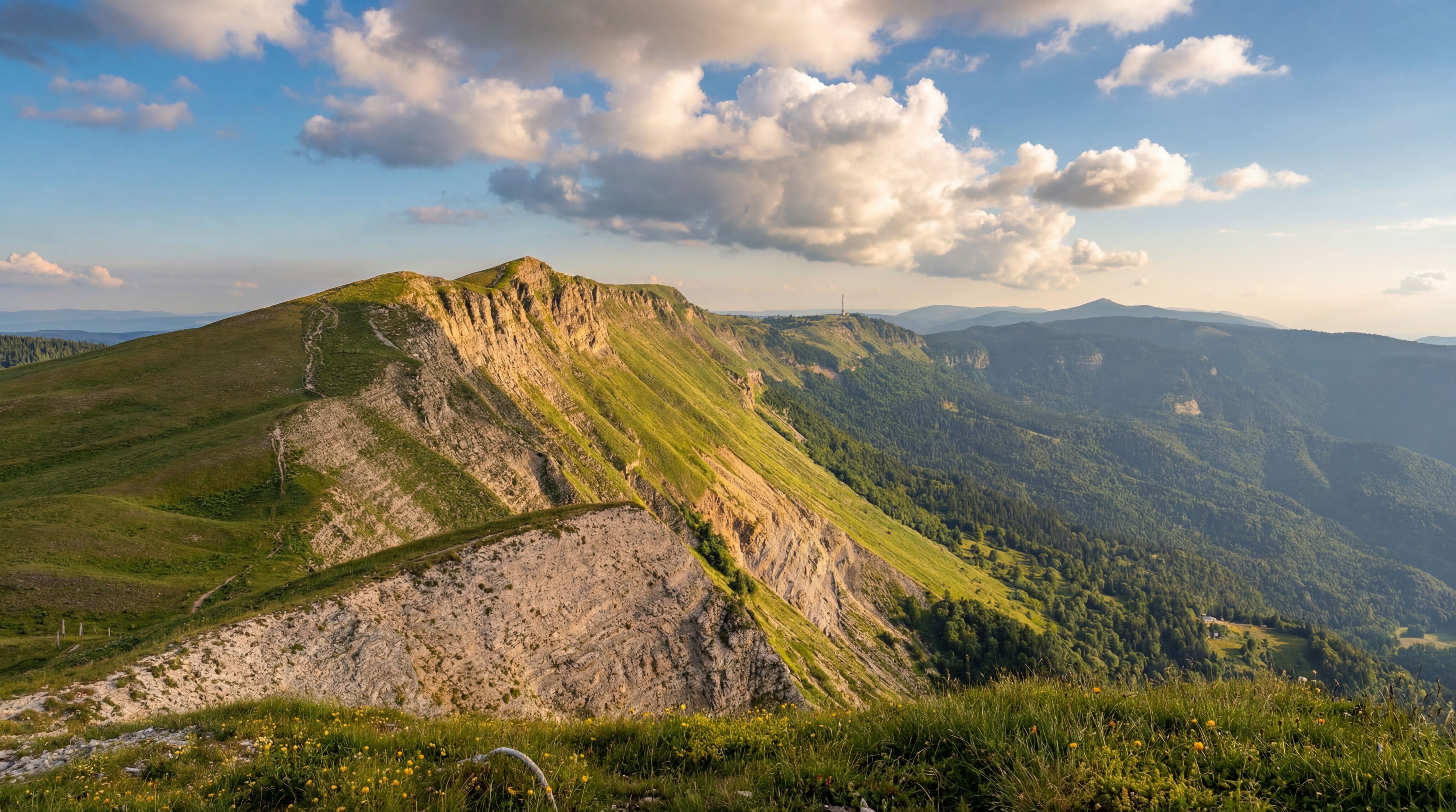 הנוף הנשקף מ״מרפסת להמן״ (Balcon du Léman) בטרק הרי הז׳ורה בצרפת