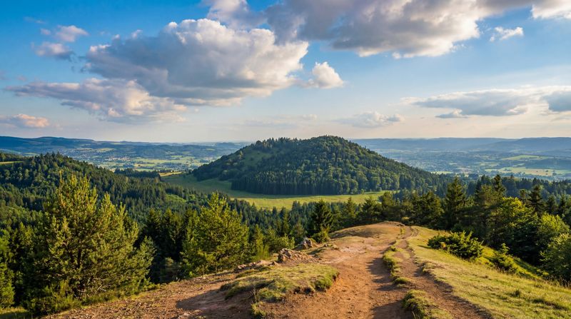 Puy de la Vache volcano on the GR441 trail in France