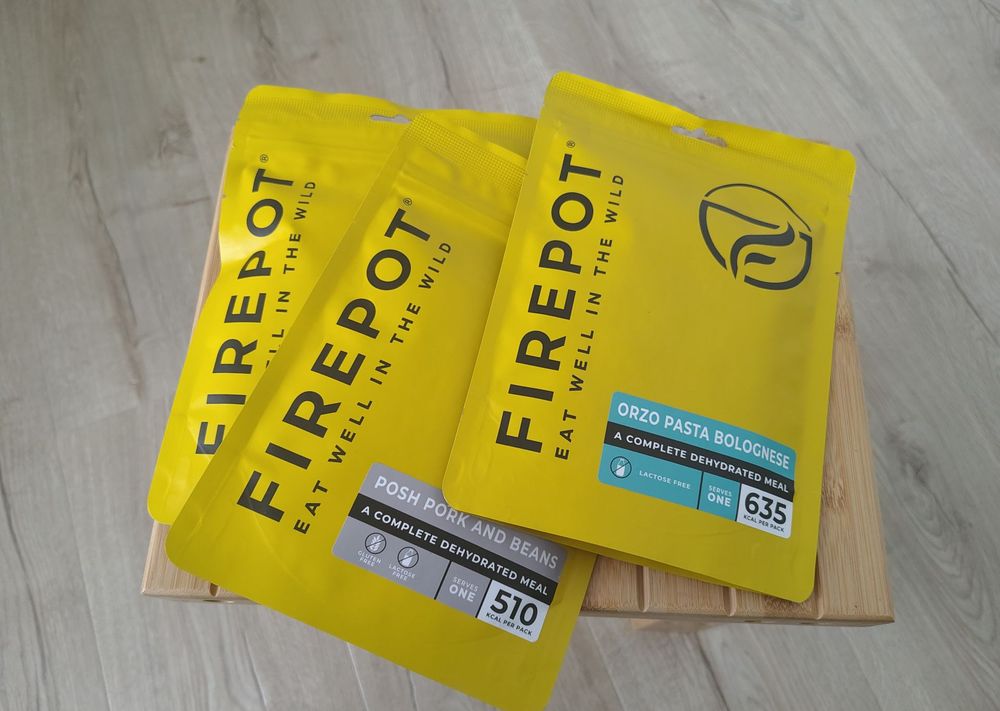 Firepot Dehydrated Meals ready to eat on a bikepacking adventure