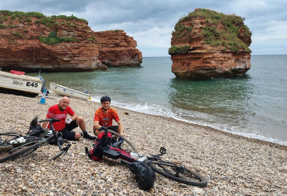 Ladram Bay by gravel bike