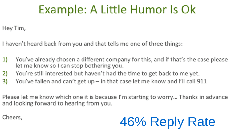 Use humour and compliments