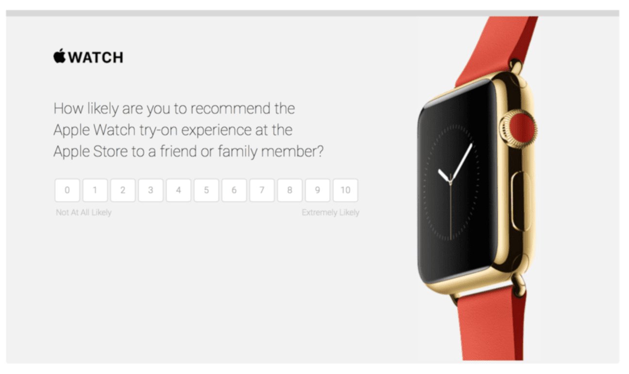 Apple Watch NPS survey collect-customer-feedback