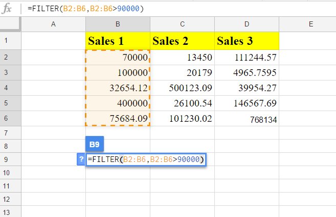 Google Sheet functions 9