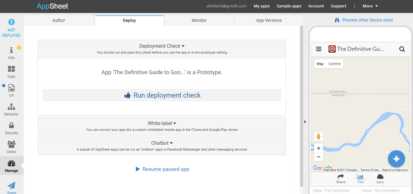 Google Sheets appsheet 5