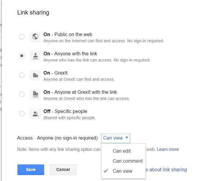 Google docs collaboration share link sharing 2