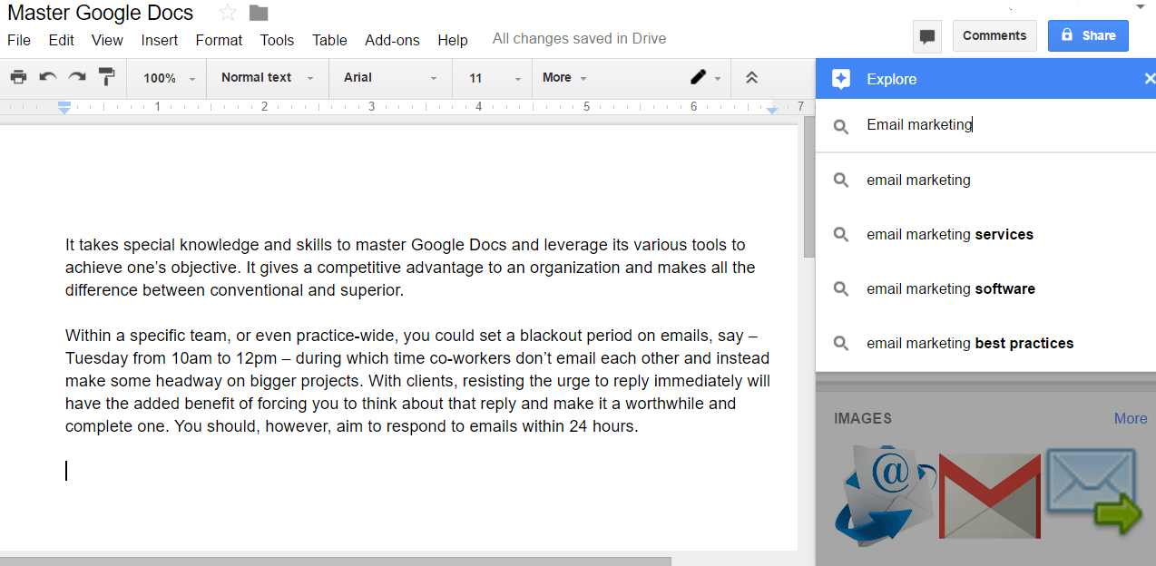 Google docs explore