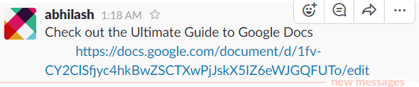 Google docs slack 2