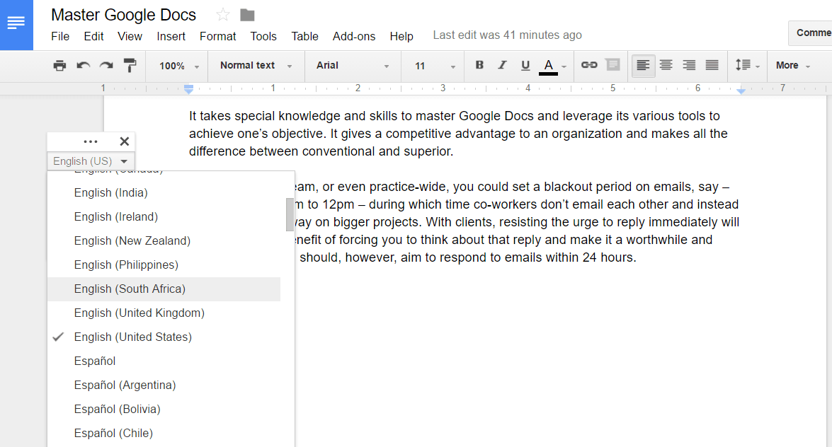 how do i make text bigger in google doc