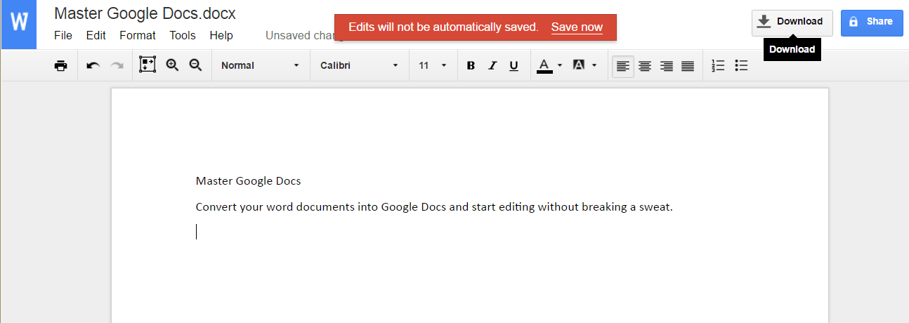 Master Google docs