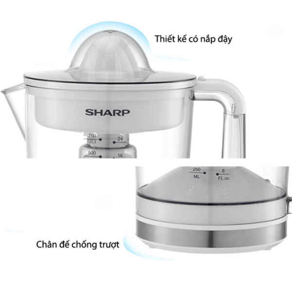 Sharp EJ-J407 an toàn với nắp đậy và chân đế chống trượt