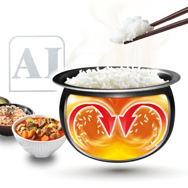 Nồi cơm điện tử Tefal Easy Rice Plus ứng dụng công nghệ nấu ăn thông minh AI