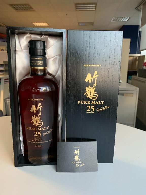 竹鶴及 Nikka 回收核心系列 回收成功案例｜竹鶴 25年 Pure Malt｜頂級珍稀木盒限定｜原封未開｜盒況良好｜已完成驗真交收（匿名案例）