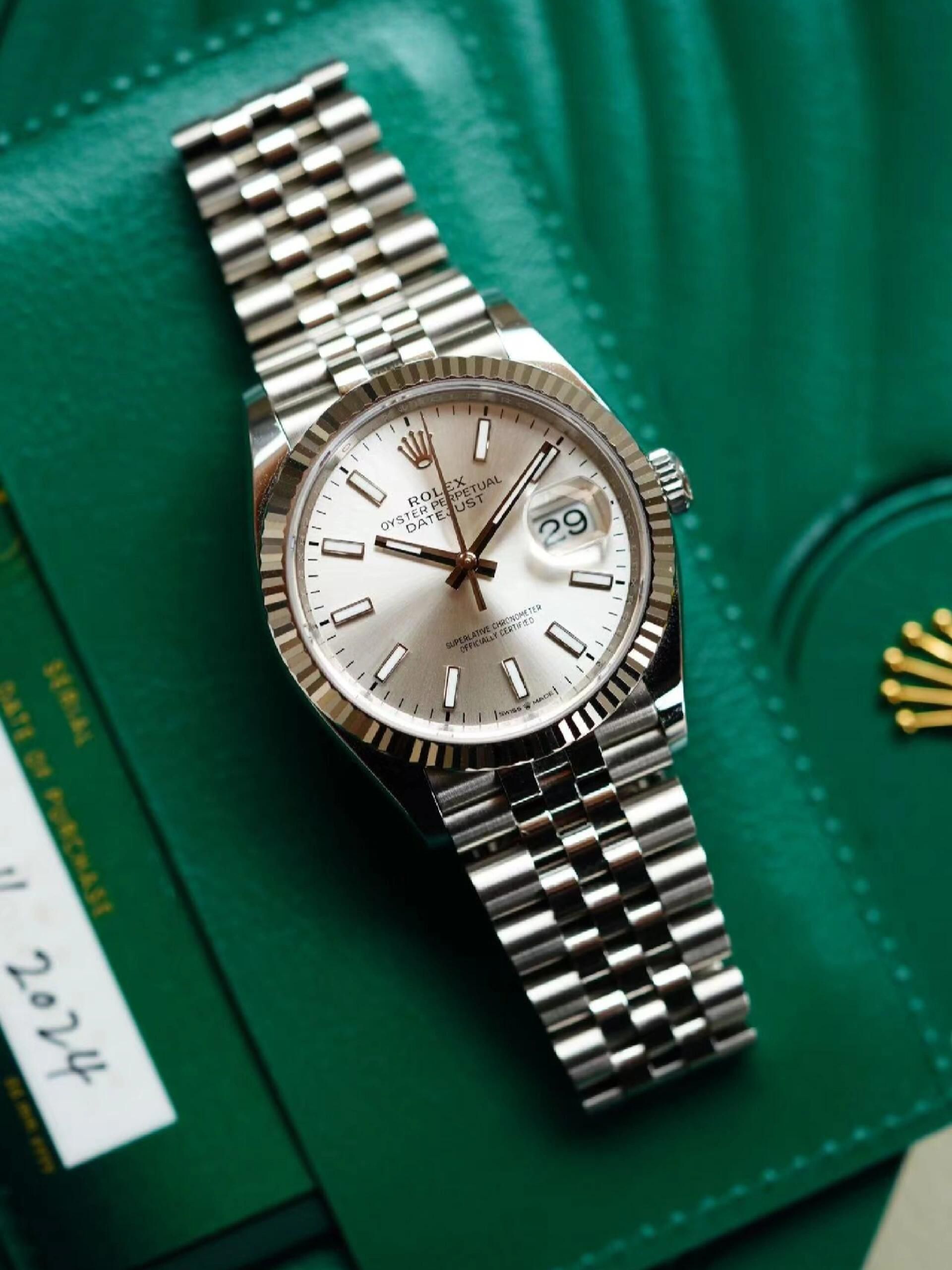 回收勞力士 Datejust 的特寫照片