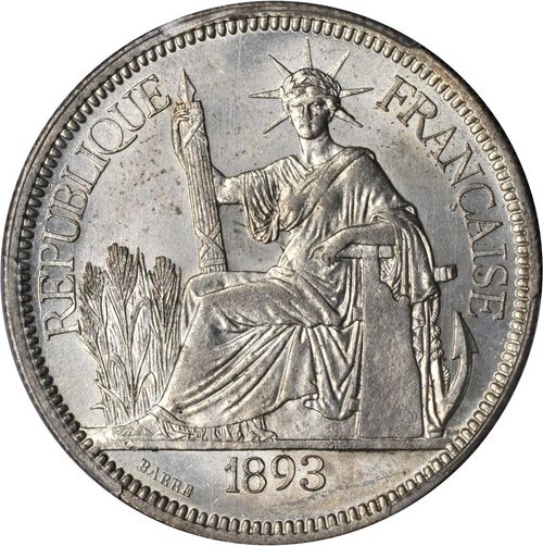 法屬印度支那銀元 (坐洋) 特寫