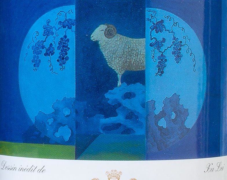 Château Mouton Rothschild 2008 年徐磊設計的酒標