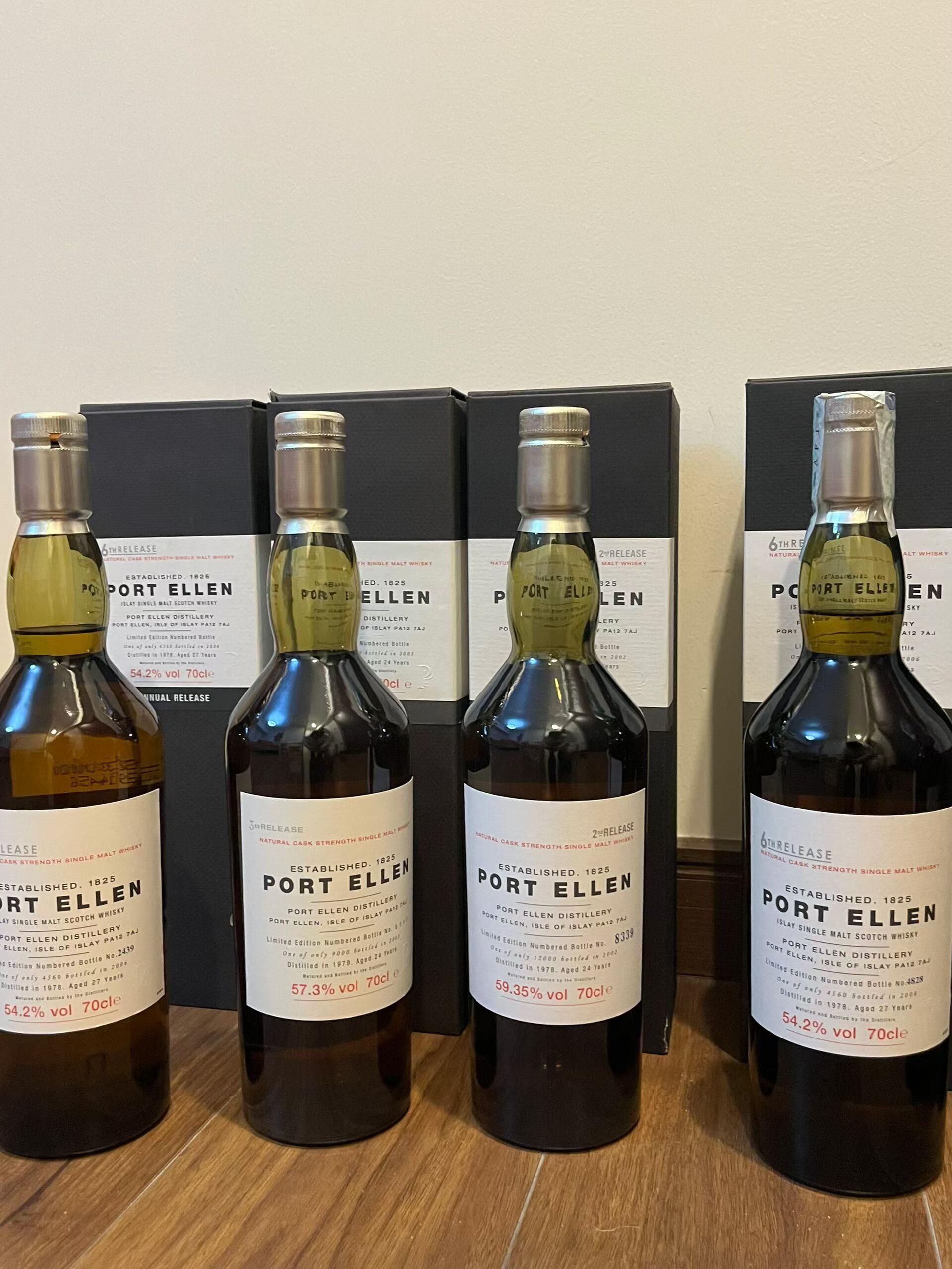 Port Ellen 波特艾倫威士忌酒瓶陳列