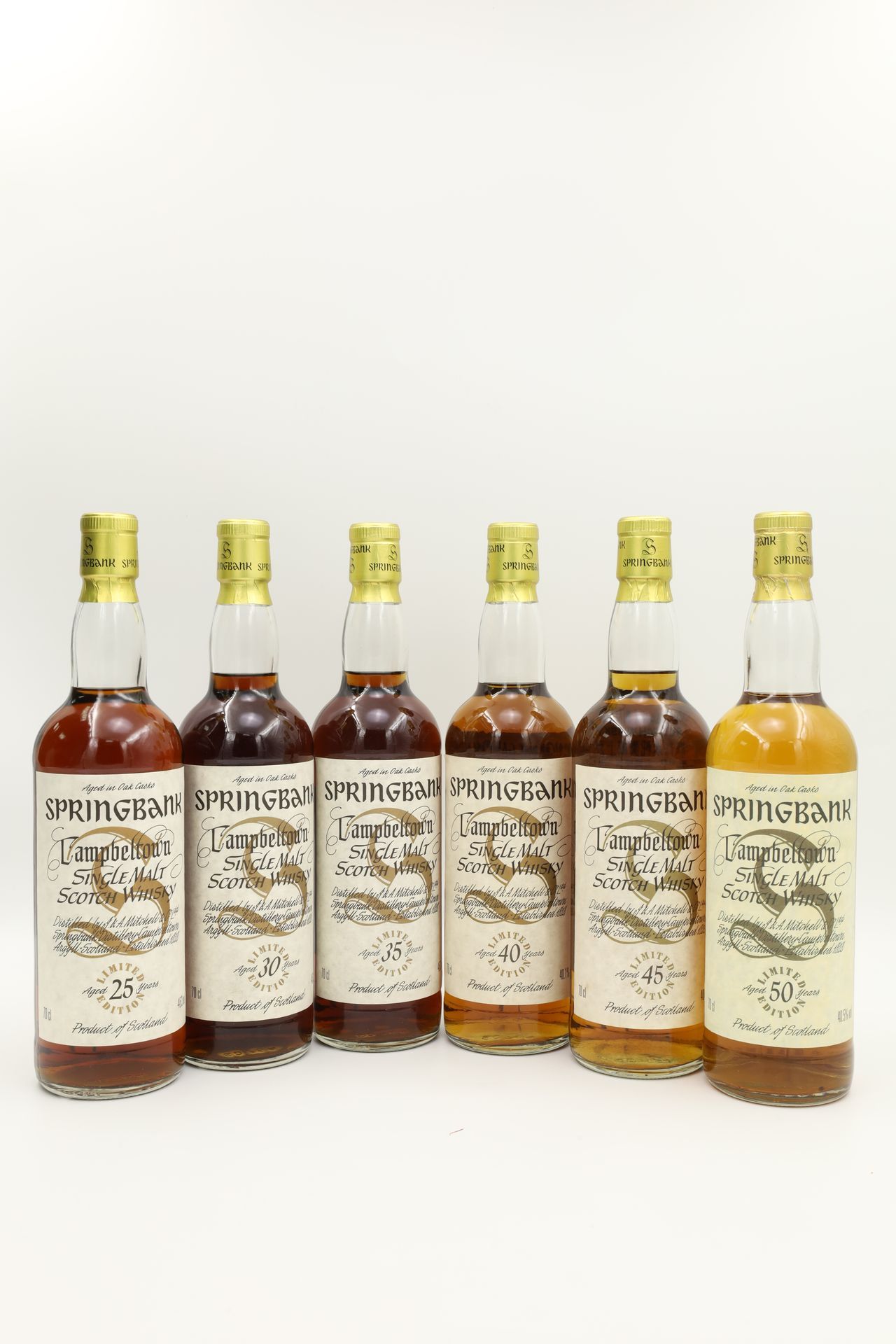 Springbank 雲頂威士忌酒瓶陳列
