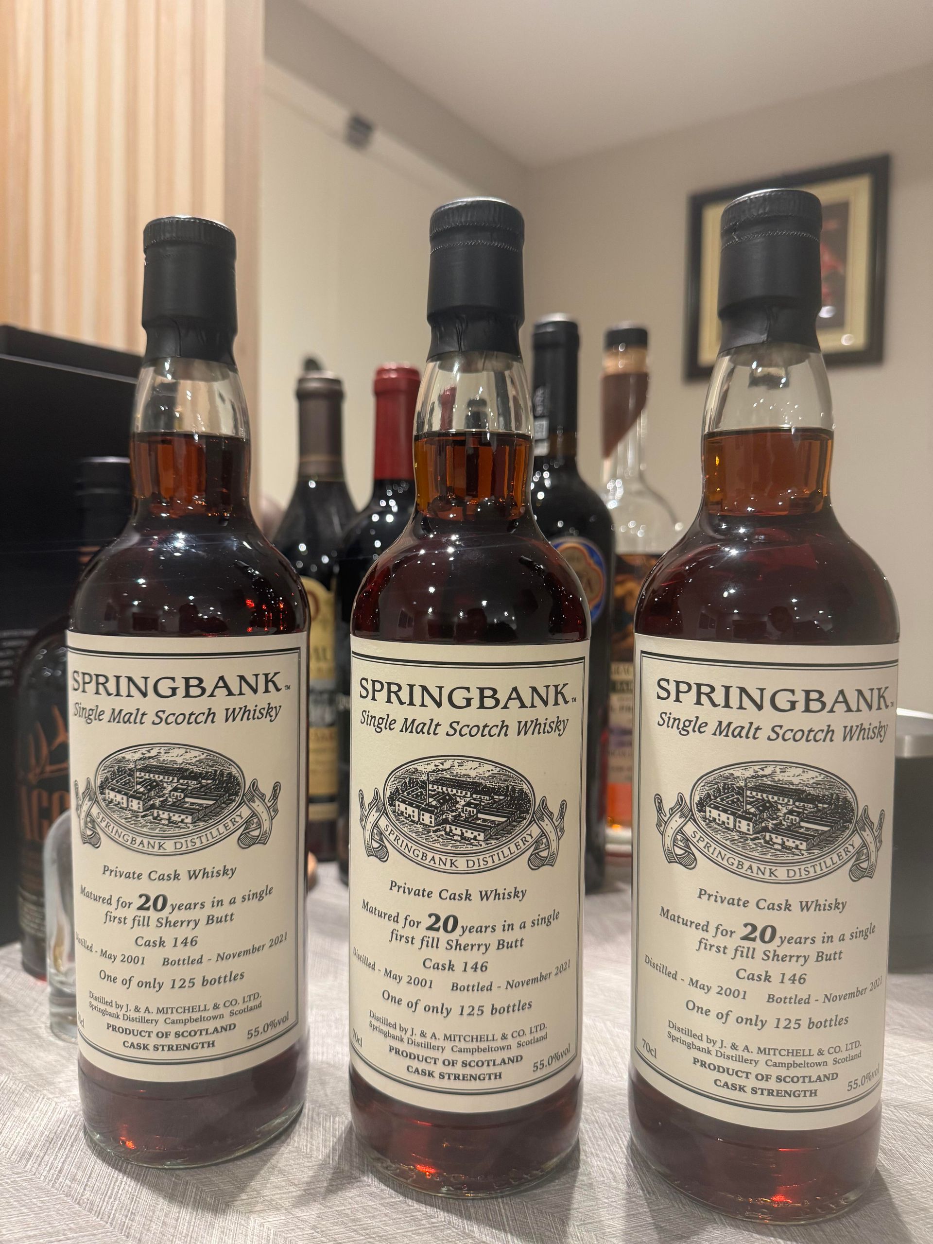 Springbank 單桶、Private Cask 與舊版黑標回收類型示意圖