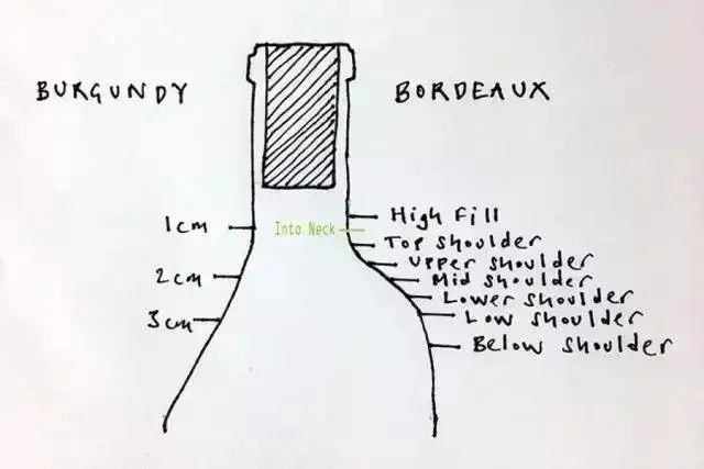 紅酒液位 (Ullage Level) 圖解