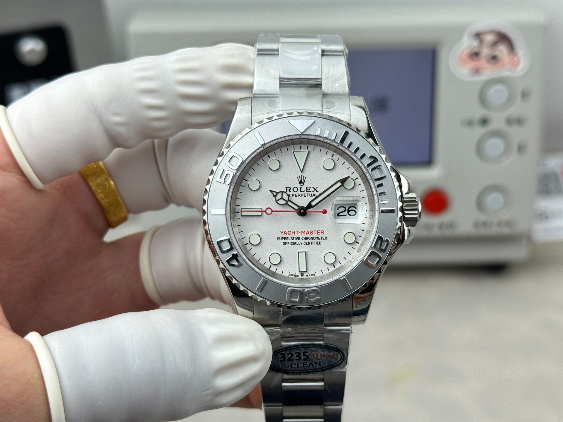 Yacht-Master 現場驗真與品相檢查（示意）
