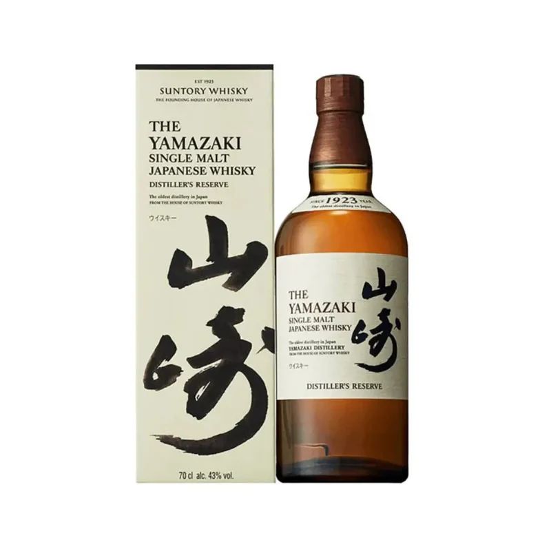 山崎 無年份威士忌 (Distiller's Reserve) 酒瓶與包裝盒