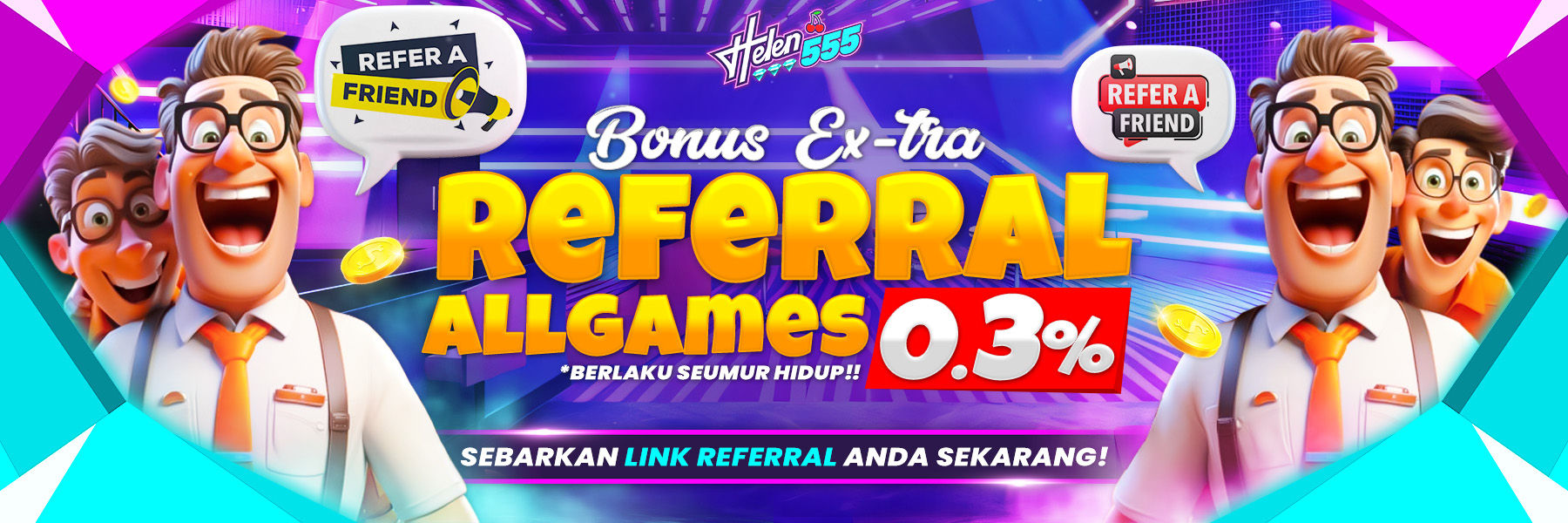 BONUS REFERRAL SEUMUR HIDUP 0.3%