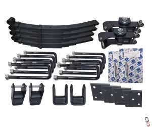 AXLE SUSPENSION KIT - Twin Axle 80mm wide 5 Leaf Spring Kit, rated up to 13,000kg - 1200mm Wheel Base Between Axle Centres