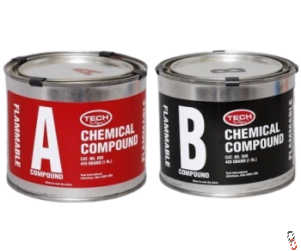 Tech 858 A & B Puncture Repair Rubber Compount Kit, 0.5 kg A + B cans