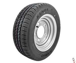 12" - 185/60R12 Trailer Wheel & Tyre Assembly 5 stud 165.1mm (6.5") PCD to fit Ifor Williams