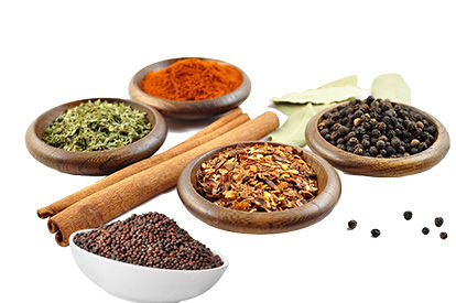 Close view of spices and pantry ingredients
