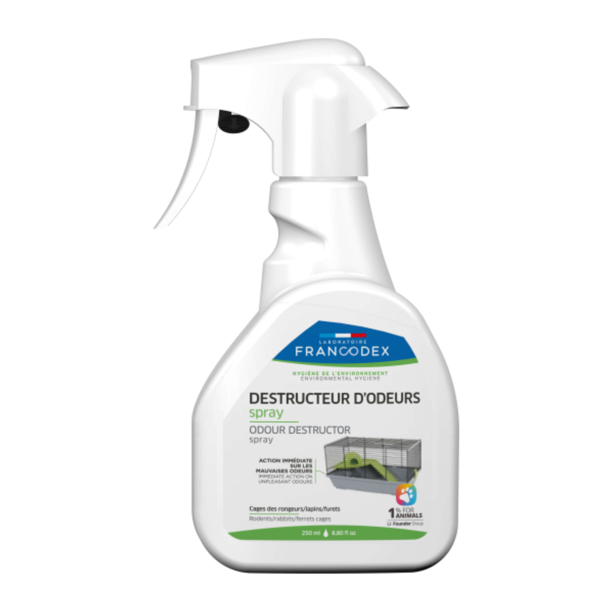 spray destructeur d'odeur des animaux