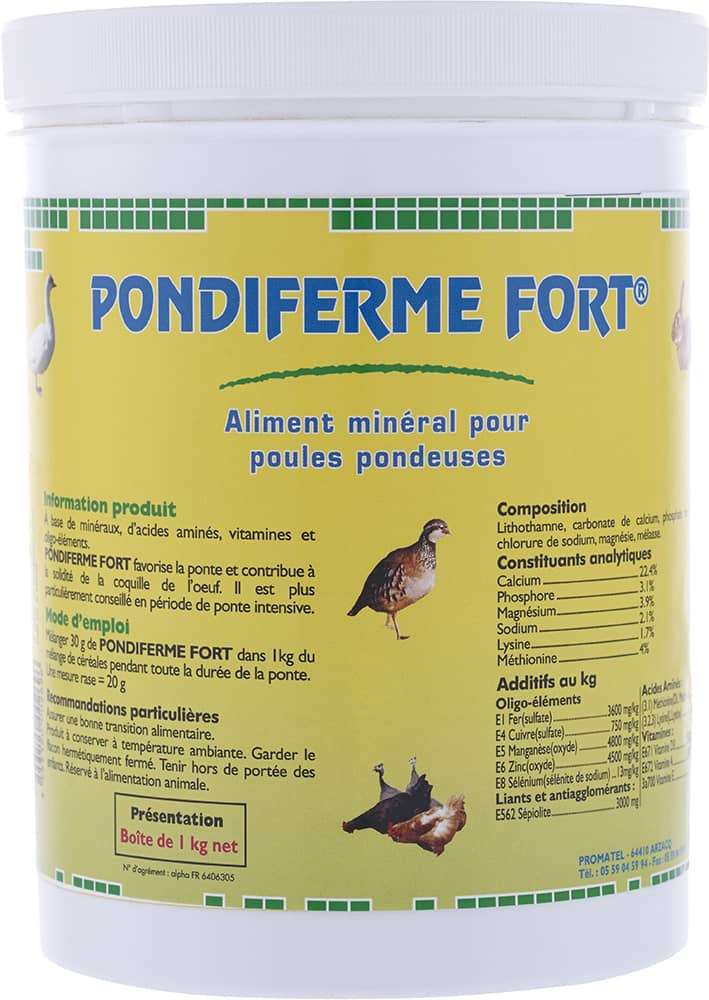 Carbonate de calcium pour les poules pondeuses