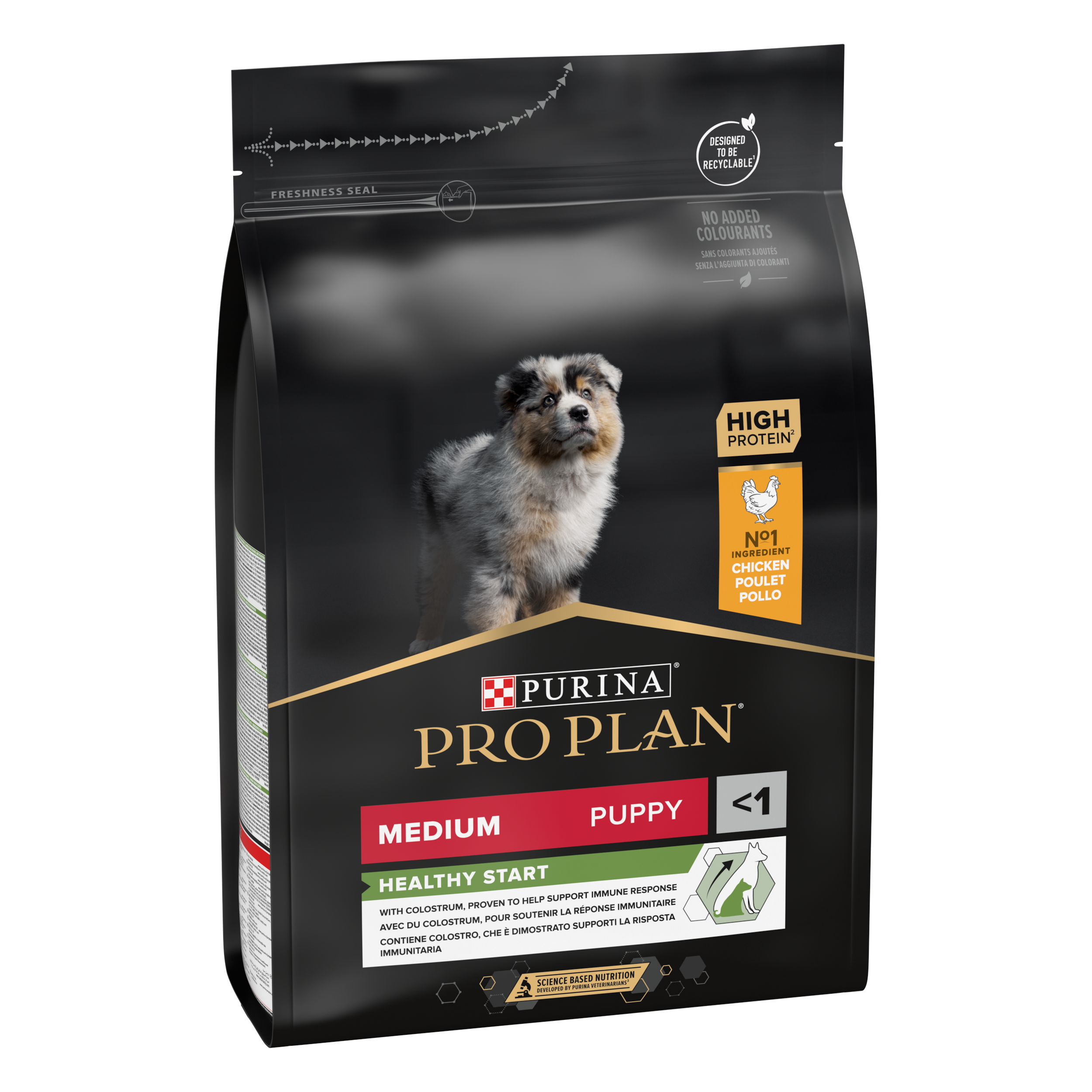 PRO PLAN Medium Puppy avec OPTISTART Riche en Poulet - 12 KG - Croquettes  pour chiots de taille moyenne