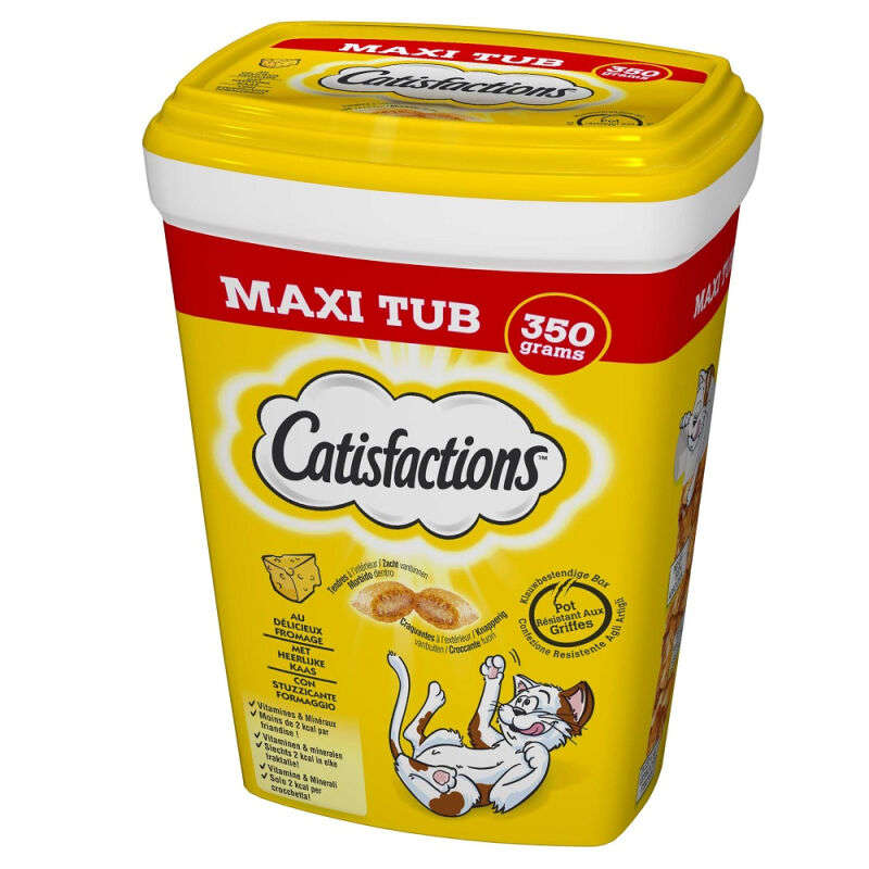 Catisfactions - Friandises Maxi Tub au Fromage pour Chats - 350g