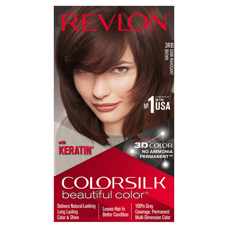 Revlon Colorsilk Hair Color with Keratin  Dark Mahogany Brown 3RB  Price  in India Buy Revlon Colorsilk Hair Color with Keratin  Dark Mahogany  Brown 3RB Online In India Reviews Ratings
