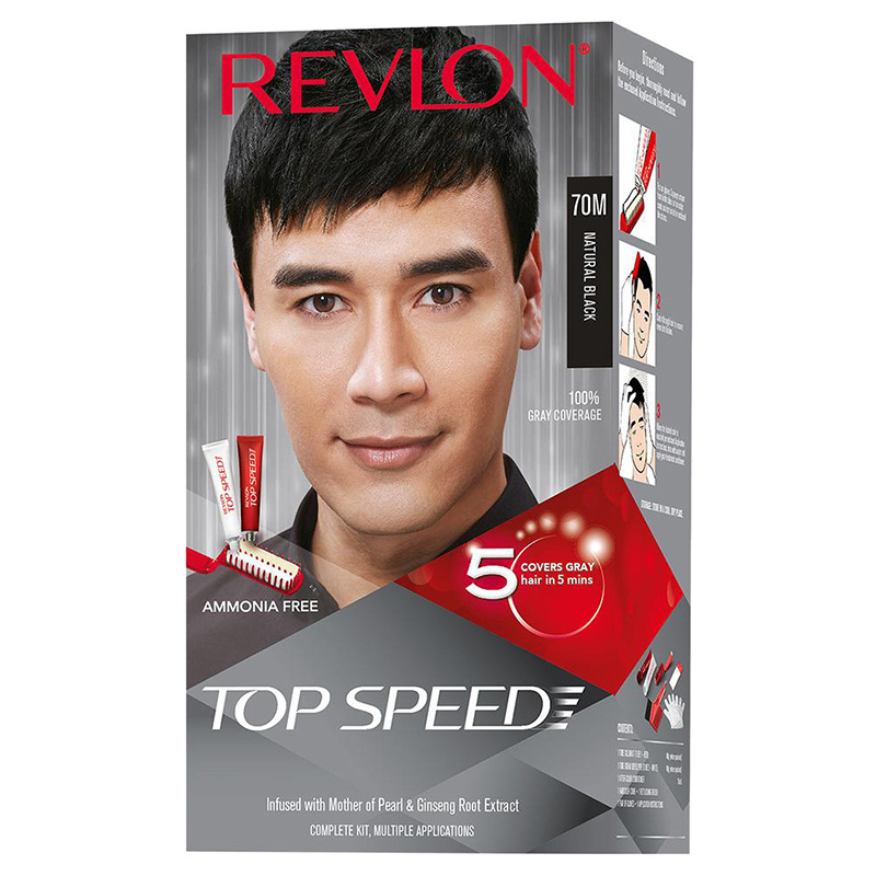 Revlon Top Speed Hair Color Woman Brownish Black 68 80gm15ml Pack of 2   Chhotu Di Hatti