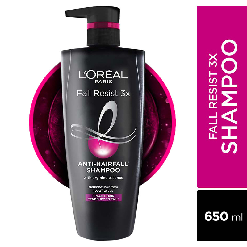 Buy LOreal Paris AntiHair Fall Shampoo Reinforcing  Nourishing for Hair  Growth For Thinning  Hair Loss With Arginine Essence and Salicylic Acid  Fall Resist 3X 340ml Online at Low Prices in