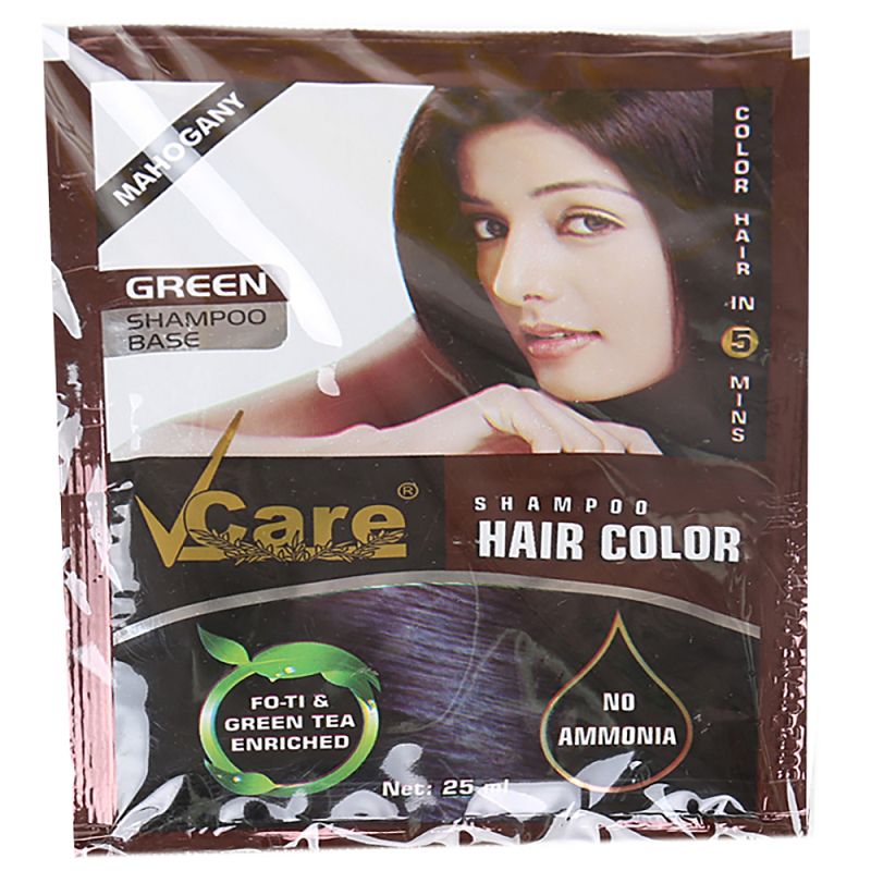 Buy Vcare Shampoo Hair Colour Mahagony 25ml | Health & Glow Buy Vcare Shampoo Hair Colour Mahagony 25ml | Health & Glow