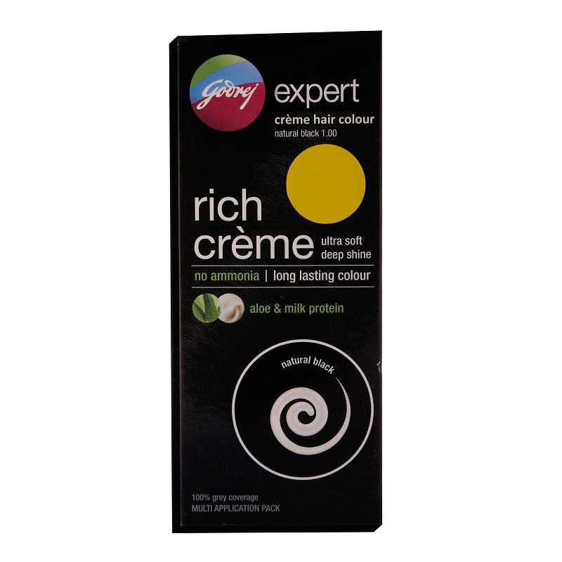 Godrej Expert Rich Creme Pouch Natural Black No 100 Hair Colour  20gm20mlPack of 6  Priyadarshini