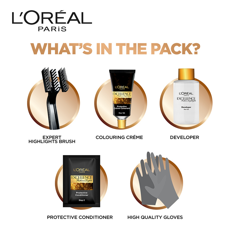 Buy L'Oreal Paris Excellence Fashion Highlights Hair Colour Honey Blonde | Health & Glow Buy L'Oreal Paris Excellence Fashion Highlights Hair Colour Honey Blonde | Health & Glow
