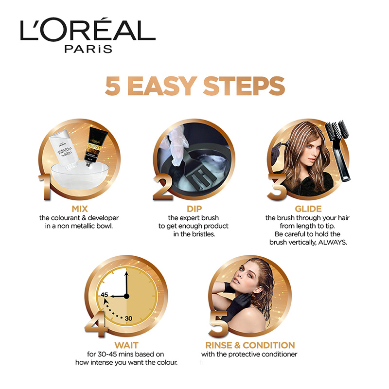 Buy L'Oreal Paris Excellence Fashion Highlights Hair Colour Caramel Brown | Health & Glow Buy L'Oreal Paris Excellence Fashion Highlights Hair Colour Caramel Brown | Health & Glow