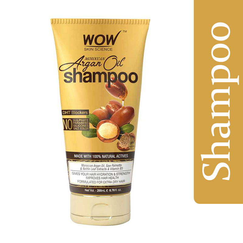 Shop Wow Moroccan Argan Oil Shampoo 200 ml At Best Prices in India | Health  & Glow