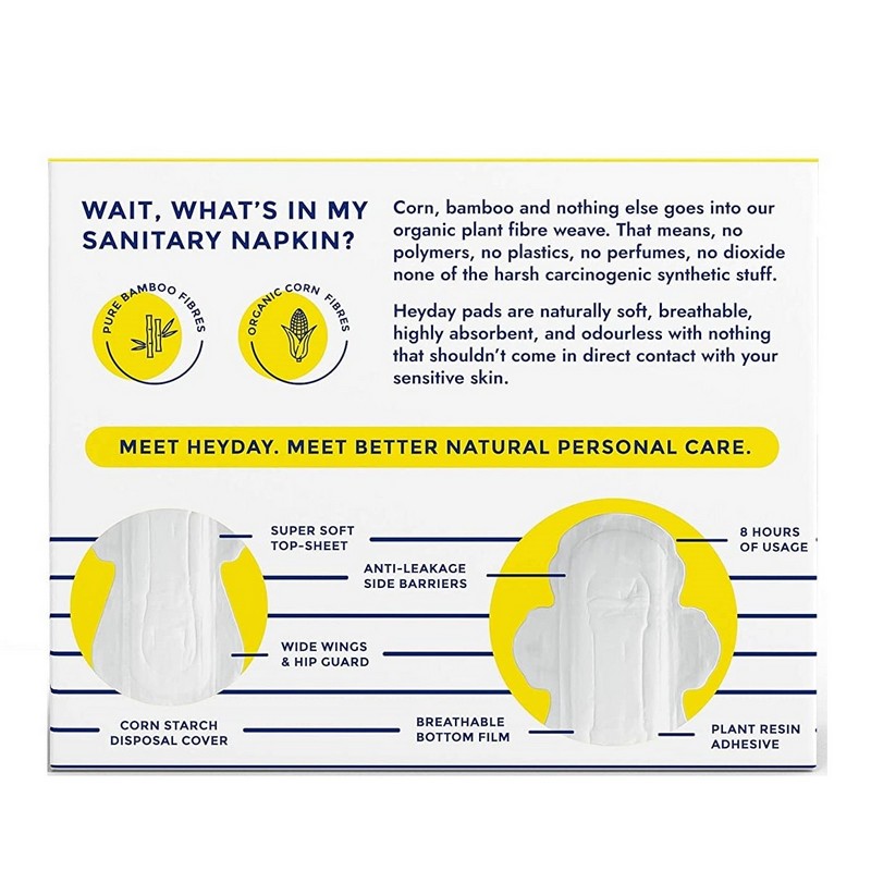 Buy Heyday Organic Natural Sanitary Napkins Heavy Flow 7S At Best Price