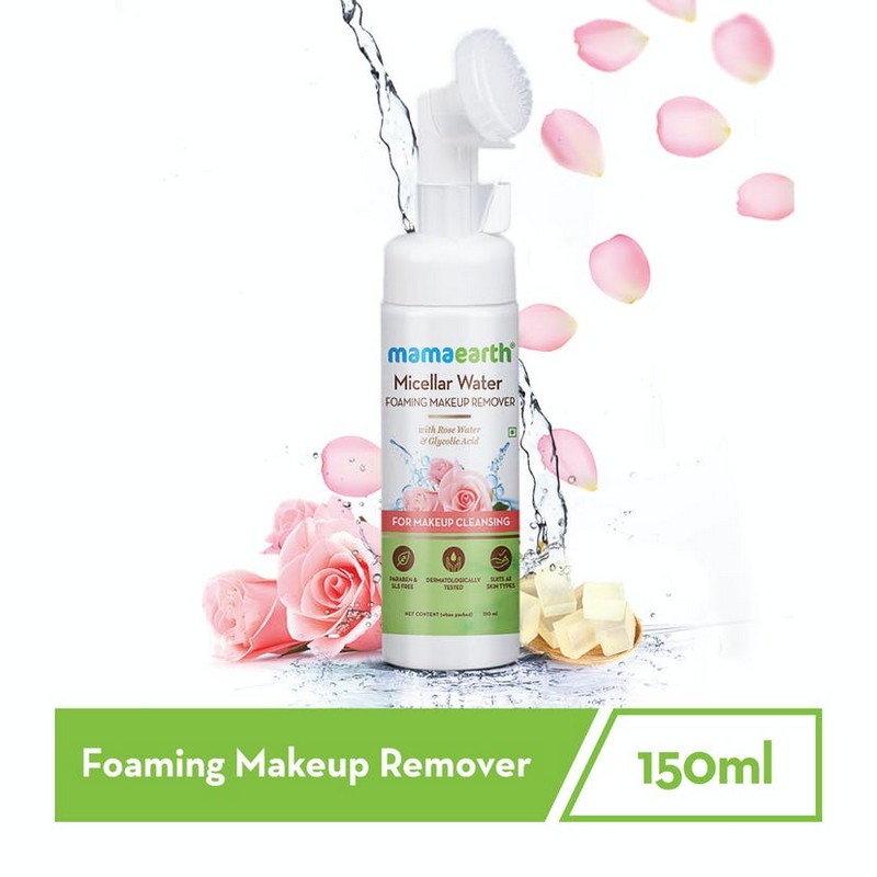 Buy Mamaearth Micellar Water Foaming Makeup Remover 150ml online at