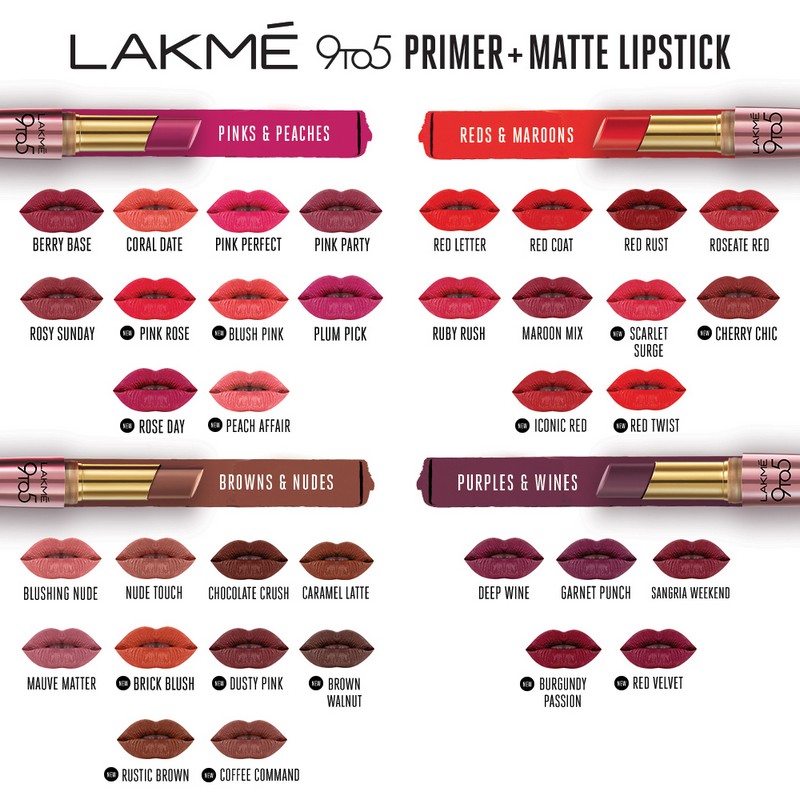 Lipstick of the day - Lakme 9 to 5 primer+matte liquid lip color in