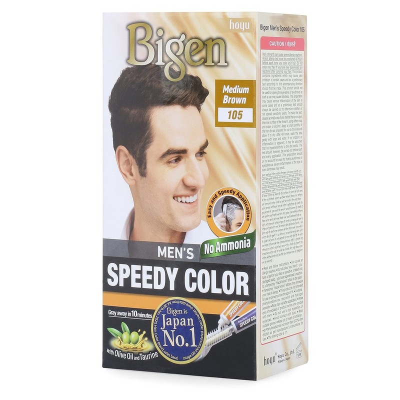 Buy Bigen Men's Spedy Hair Color Medium Brown 40gm | Health & Glow Buy Bigen Men's Spedy Hair Color Medium Brown 40gm | Health & Glow