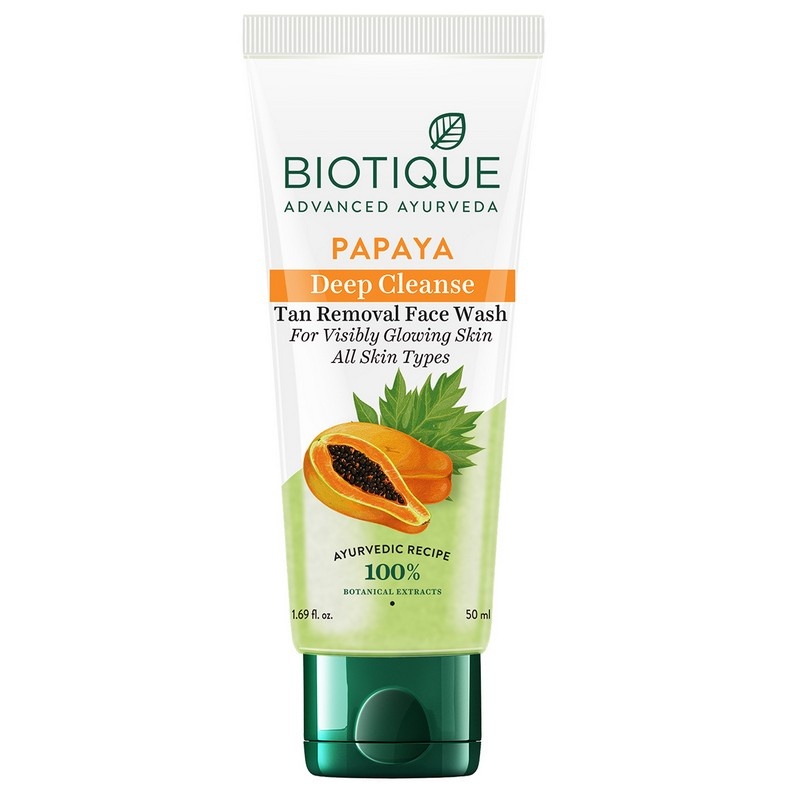 Buy Biotique Papaya Deep Cleanse Face Wash 50ml online at best price in